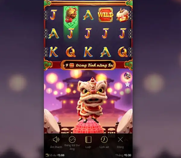 Có nhiều tính năng đặc sắc trong game Múa sư tử