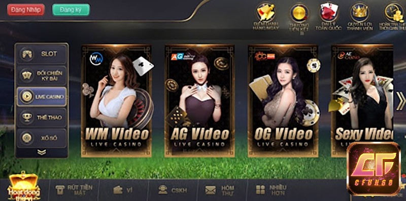 Cfun68 có nhiều trò chơi casino trực tuyến cfun68 hấp dẫn