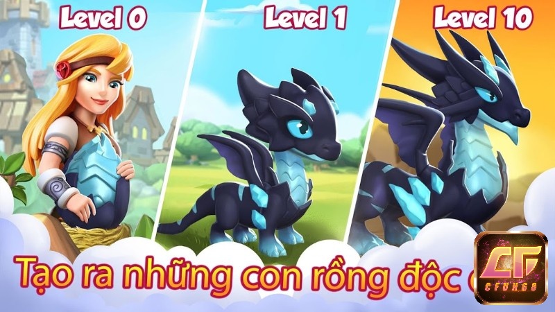 Game mang tới trải nghiệm độc đáo, hồi hộp khi chờ những chú rồng lên cấp