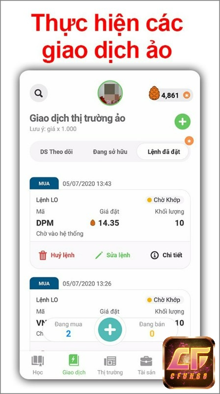 Stock123 hỗ trợ giao dịch ảo trên thị trường thời gian thực