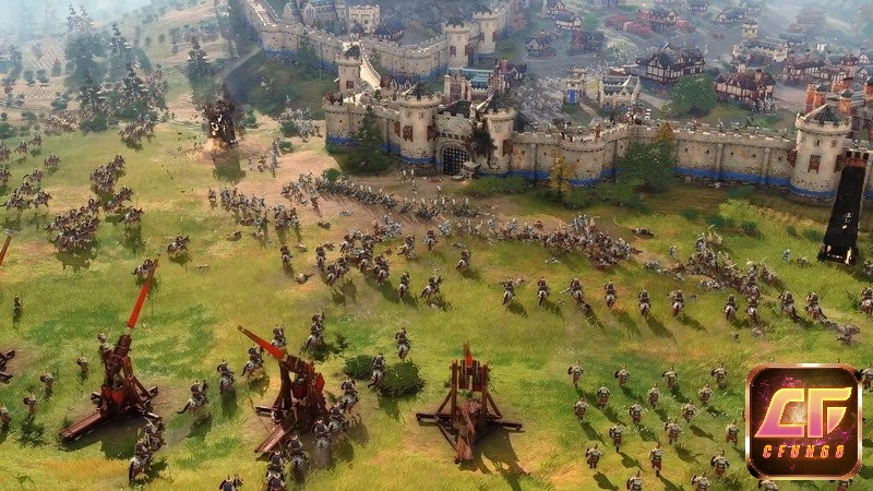 Người chơi phòng thủ và bảo vệ thành trì của mình trong game