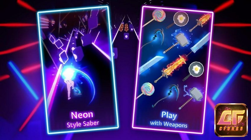 Âm thanh tuyệt vời với đồ họa phong cách neon đầy màu sắc