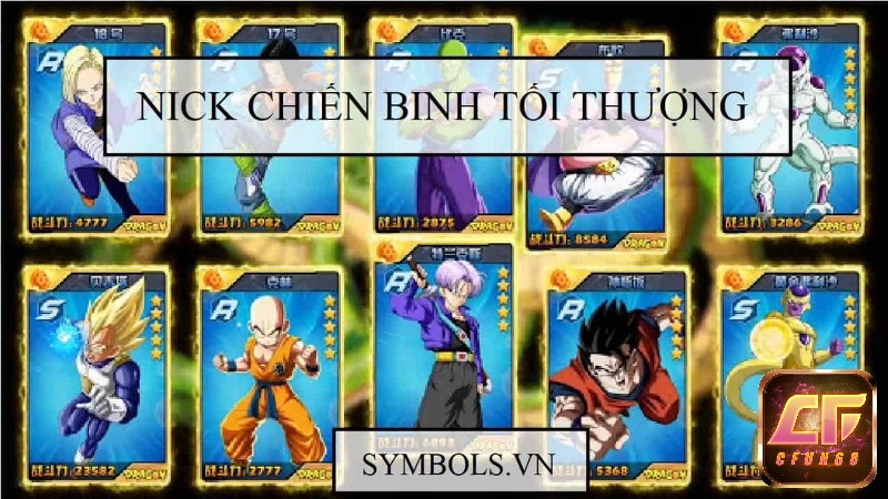 Những nhân vật xuất hiện trong game dựa trên bộ truyện tranh 7 Viên ngọc rồng quen thuộc