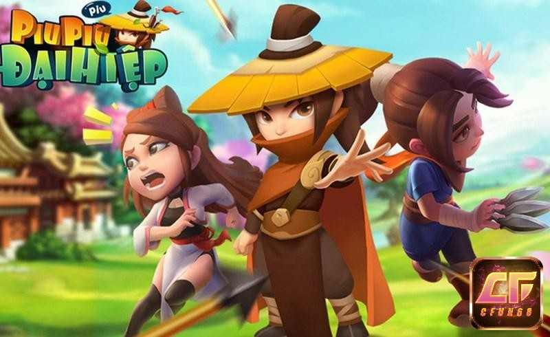 Đồ họa game Đại Hiệp Piu Piu được thiết kế theo phong cách hoạt hình chibi, hình ảnh dễ thương
