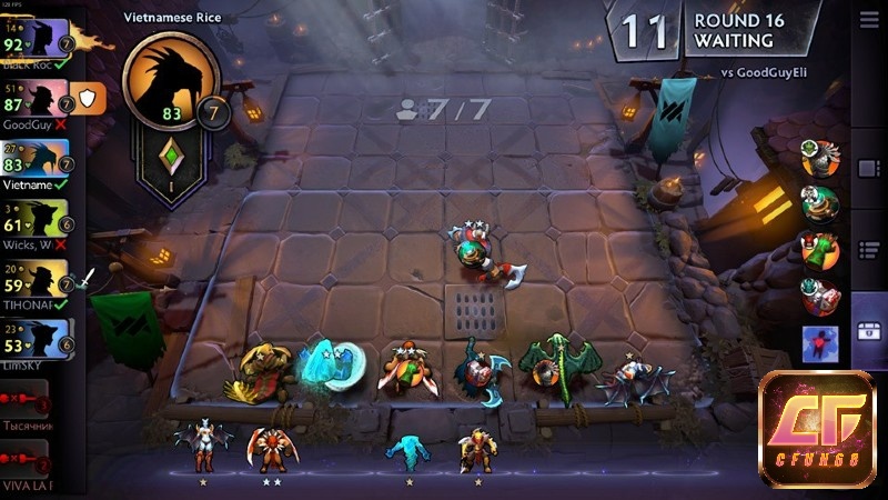 Lối chơi của Dota Underlords khá giống các tựa game cờ nhân phẩm khác