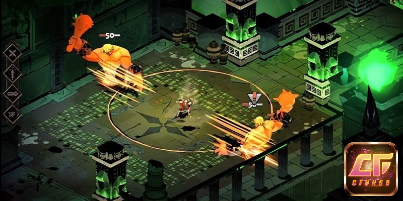 Zagreus bị vô số tên tay sai được phái tới ngăn chặn