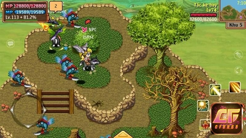 Đồ họa game Knight Age theo phong cách pixel 2D bắt mắt, vui nhộn
