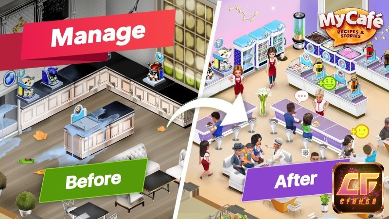 Game My Cafe là trò chơi mô phỏng quản lý và kinh doanh cực lôi cuốn và gây nghiện