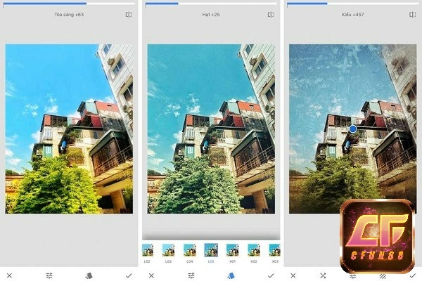Snapseed có nhiều bộ lọc màu đẹp, ấn tượng