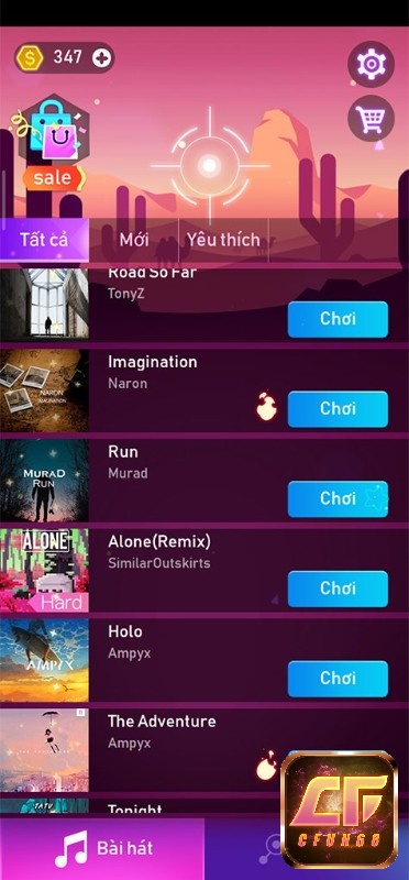 Kho nhạc cực khủng tại Game Beat Fire