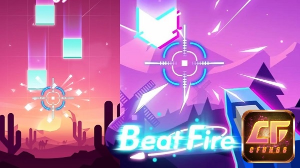 Giao diện đậm chất EDM của Game Beat Fire