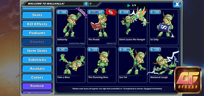 Hệ thống Emotes cực kỳ thú vị trong game