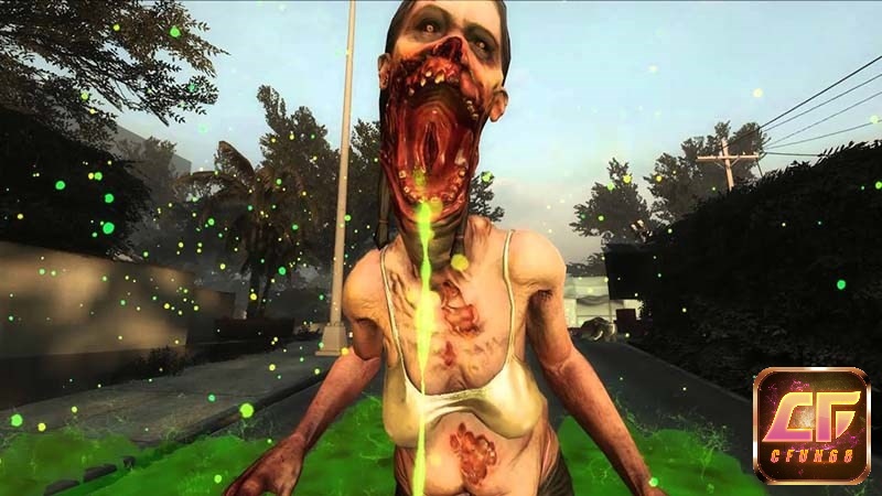 Zombie Spitter sẽ phun ra một loại chất độc kinh tởm