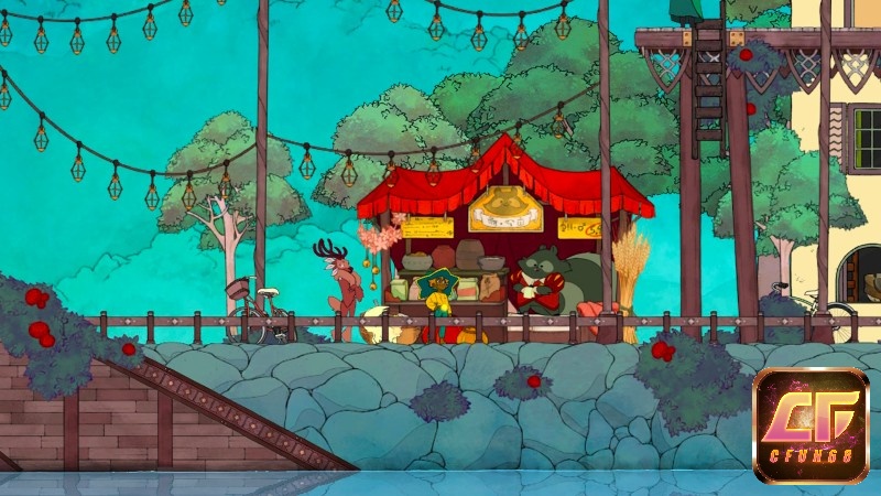 Đồ họa của game Spiritfarer được thiết kế bằng tay, với các đường nét mềm mại