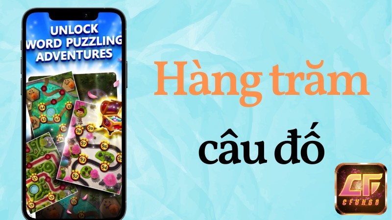 Tựa game Wordament® có hàng trăm câu đố để người chơi giải mã