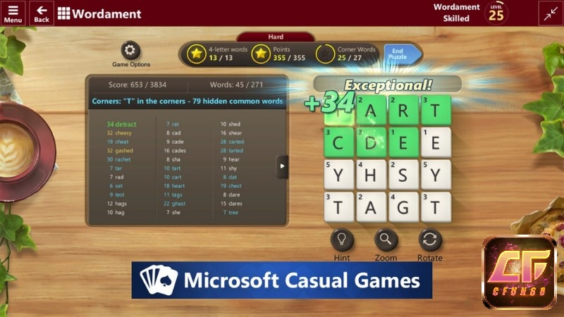 Tựa game Wordament® có hiệu ứng 2D vô cùng đẹp mắt