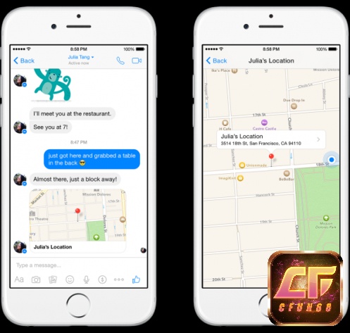Chia sẻ vị trí theo thời gian thực trên App Messenger