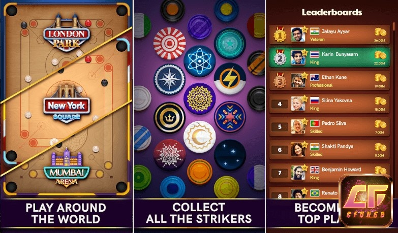 Game Carrom Pool sở hữu đồ họa chân thực và chi tiết