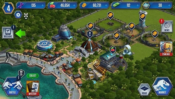 Game Jurassic World™ 3D - Xây dựng công viên khủng long