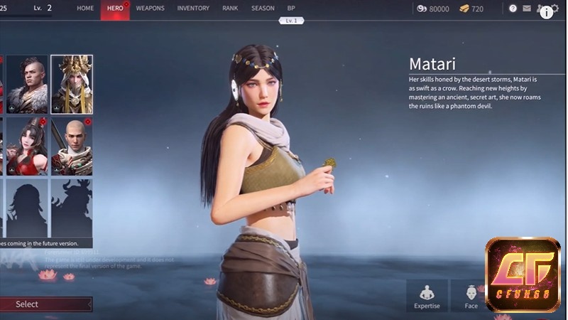 Nhân vật trong game rất đẹp mắt