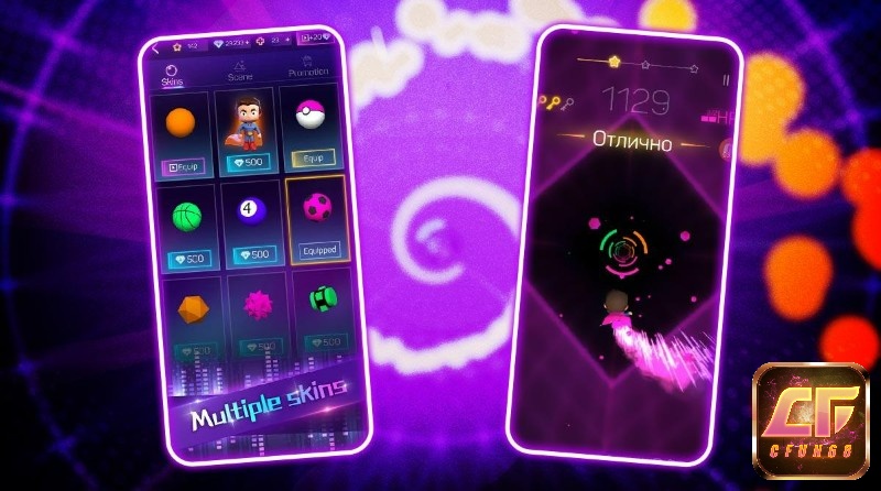 Đồ họa của game được thiết kế theo phong cách EDM với tông màu tối làm chủ đạo