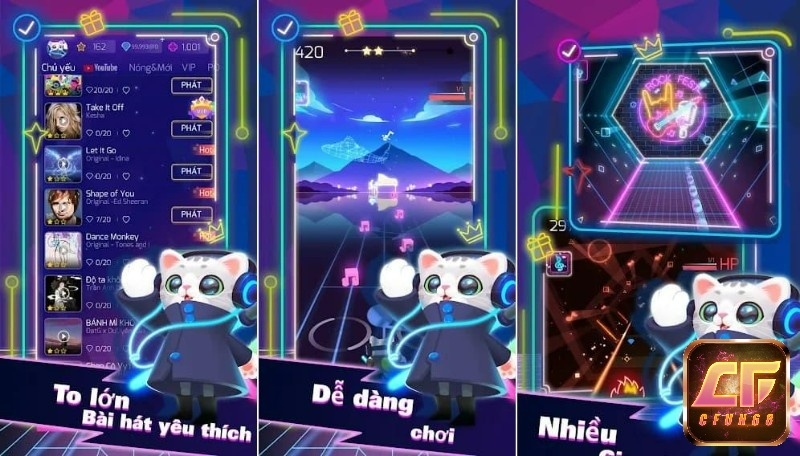 Game Sonic Cat có đồ họa 3D đẹp mắt với tông màu thiên hà