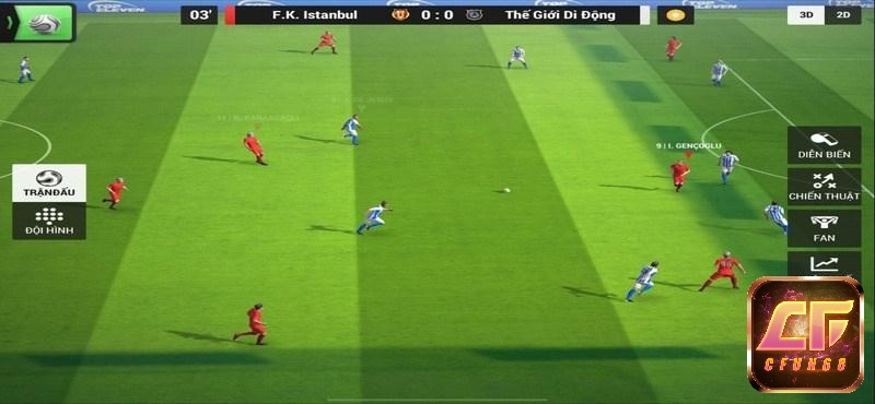 Game Top Eleven đã làm rất tốt việc mang lại cảm giác đồ họa chân thực