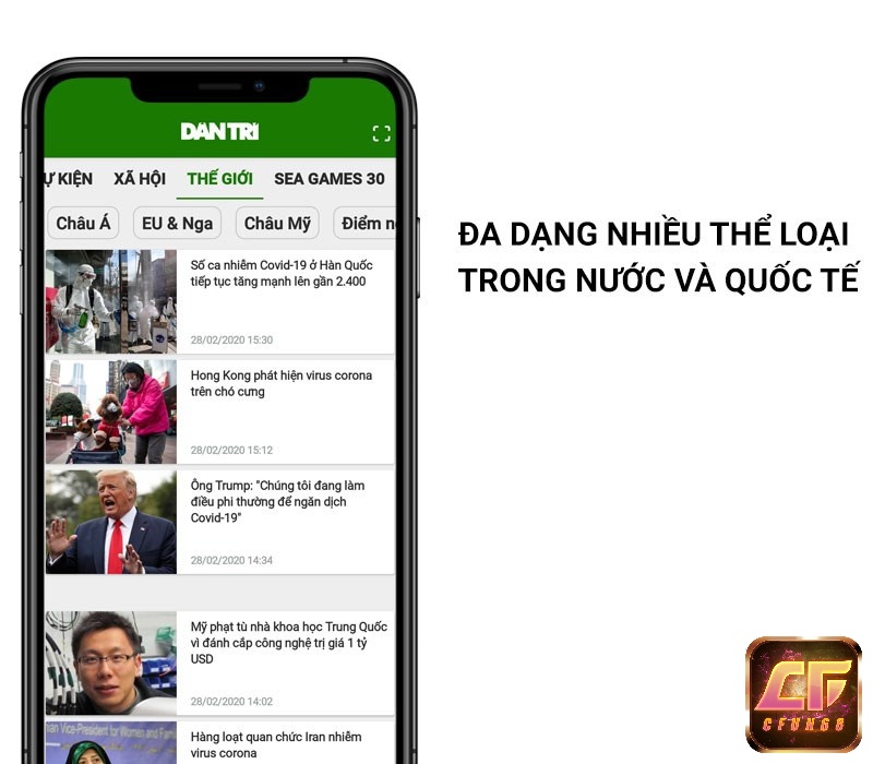 Đa dạng nhiều thể loại tin tức trong và ngoài nước