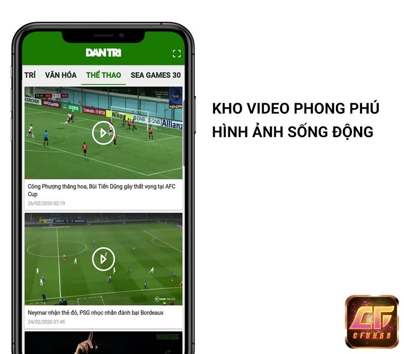 Kho video của báo phong phú và sống động.