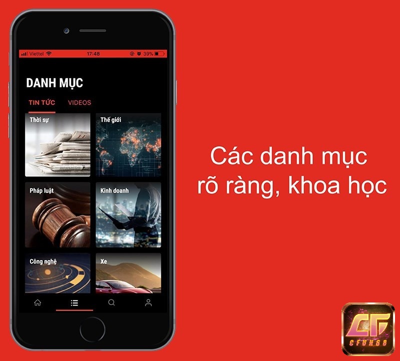 Các danh mục được phân chia rõ ràng giúp người đọc dễ dàng tìm kiếm