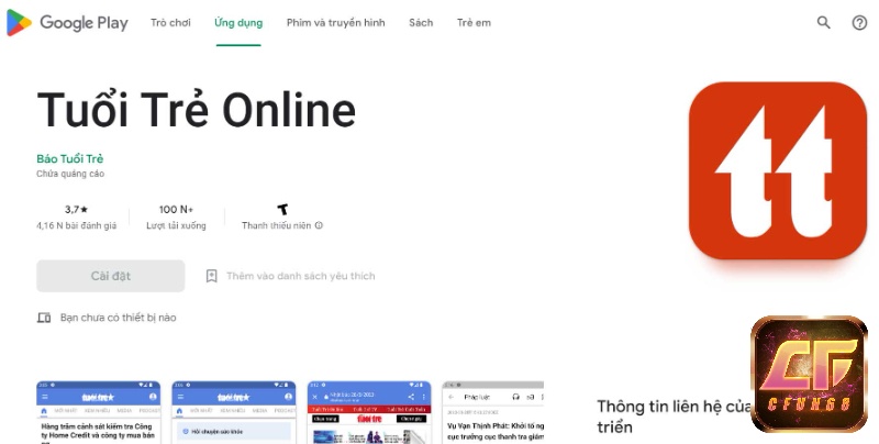 Tải app Báo Tuổi Trẻ trên Google Play
