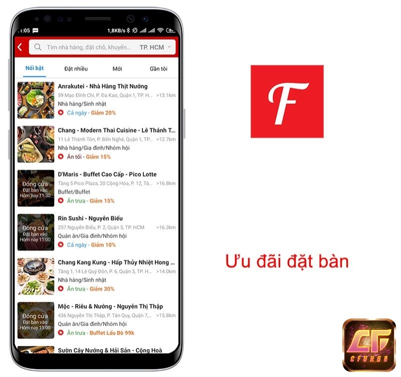 Ưu đãi khi đặt bàn