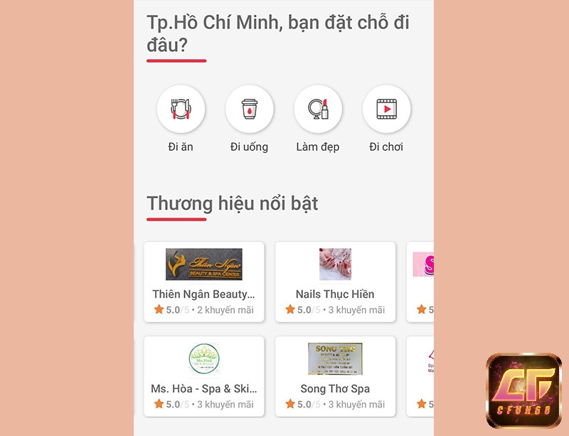 Đa dạng các cửa hàng