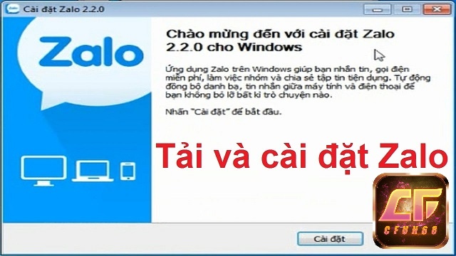 Cài zalo từ trang chủ