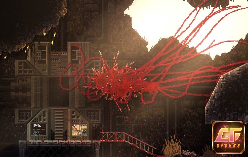 Quái vật khi trở nên khổng lồ trong game CARRION