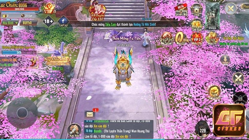 Đồ họa game Cửu Mộng Tiên Vực được thiết kế vô cùng đẹp mắt và cuốn hút