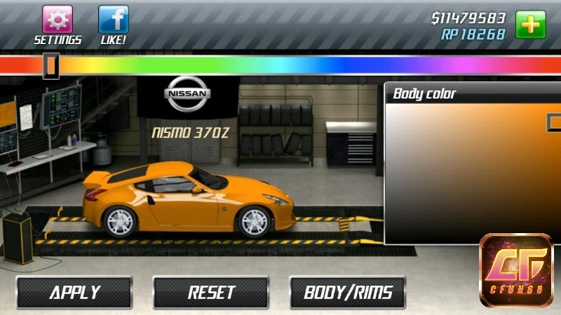 Game Drag Racing có thiết kế đồ hoạ 3D được tối giản