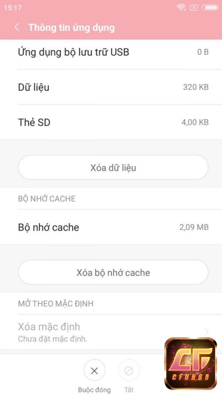 Xoá dữ liệu