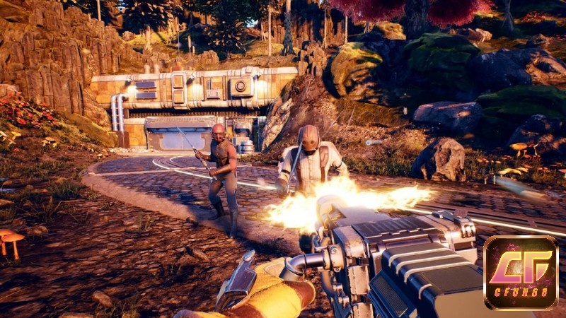 Vũ khí cận chiến và tầm xa trong game The Outer Worlds