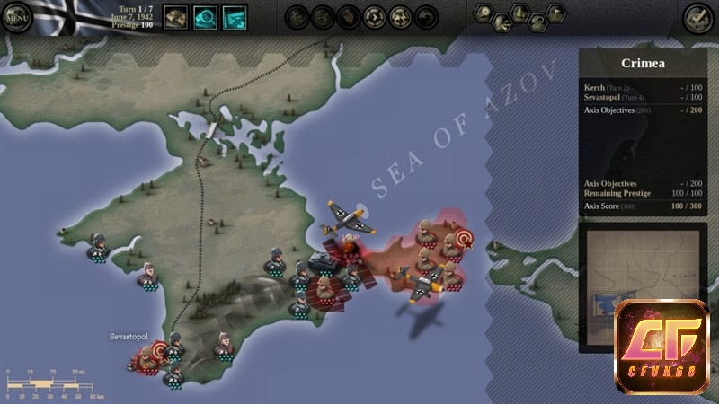 Các trận chiến đều được diễn ra trên chiến trường bản đồ game Unity of Command: Stalingrad Campaign