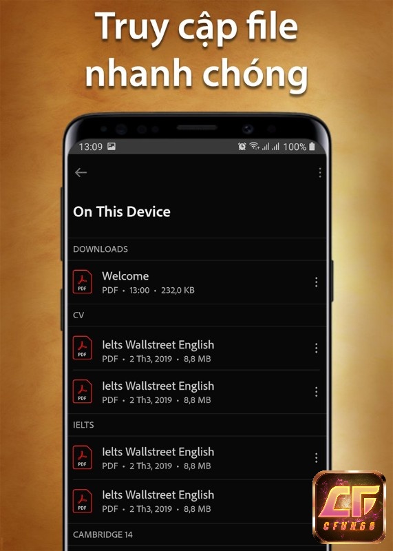 Ứng dụng Adobe Acrobat Reader xem các file này một cách chính xác và nhanh chóng