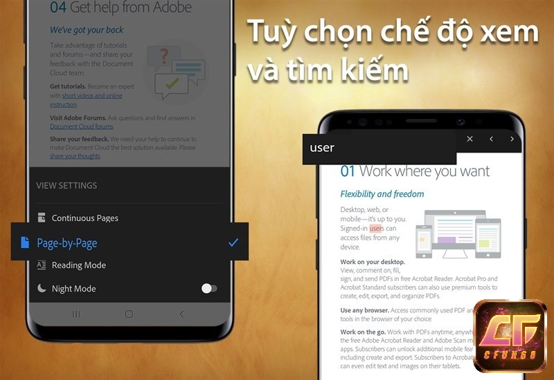 Tìm kiếm từ và cụm từ cùng các chế độ xem khác nhau