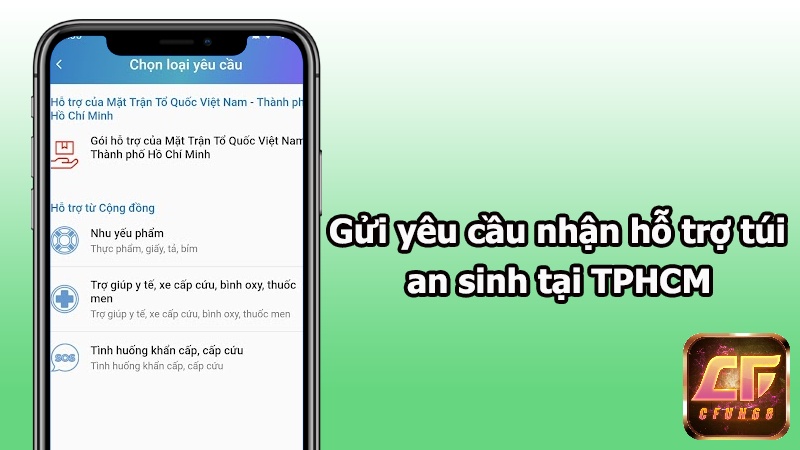 Gửi yêu cầu nhận hỗ trợ túi an sinh tại TPHCM nhanh chóng