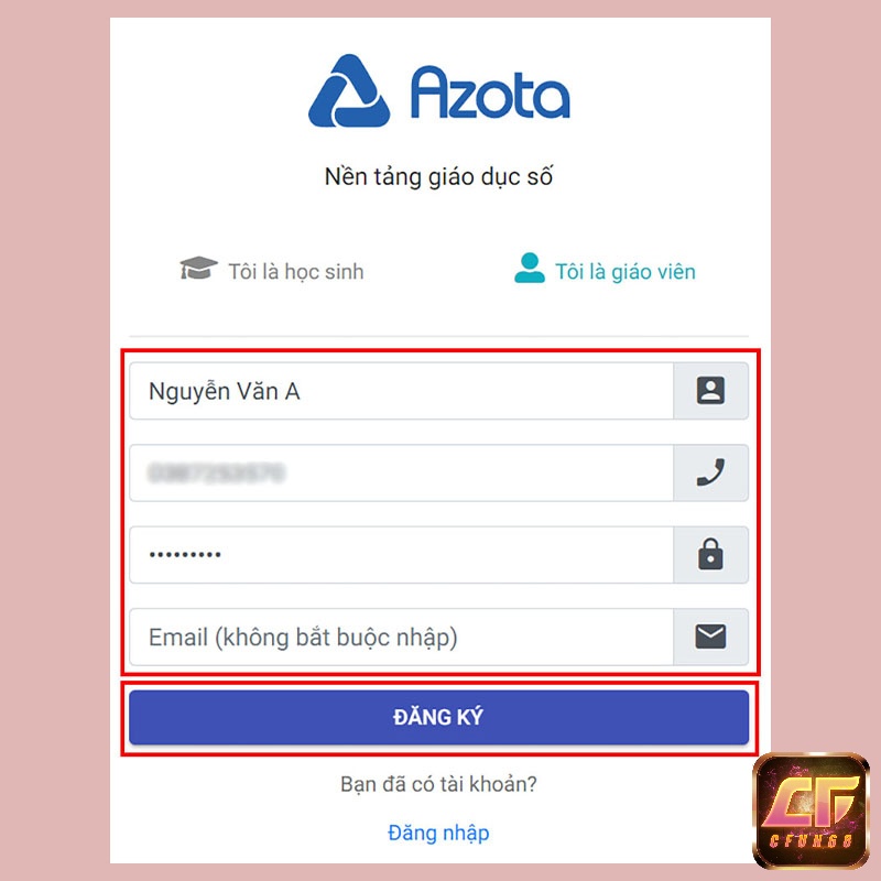 Cách tải app azota