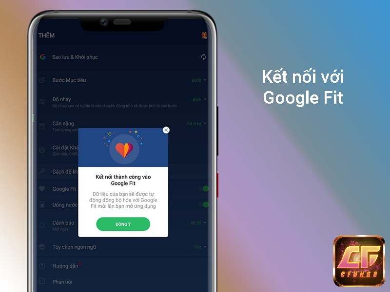 Đồng bộ dữ liệu với tài khoản Google Fit của bạn