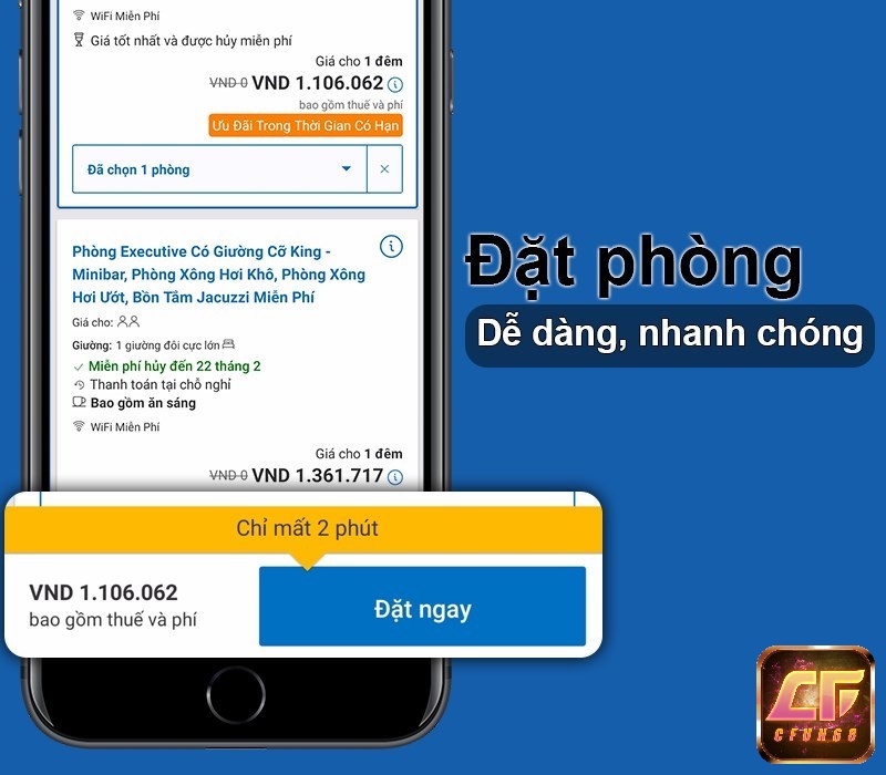 Booking.com hỗ trợ đặt phòng dễ dàng và nhanh chóng