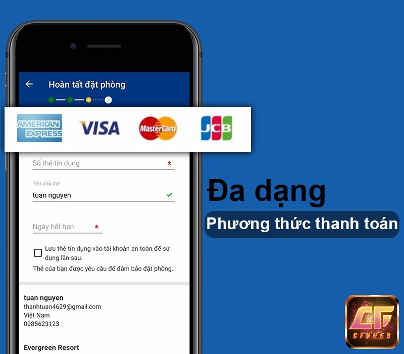 Booking hỗ trợ đa dạng hình thức thanh toán