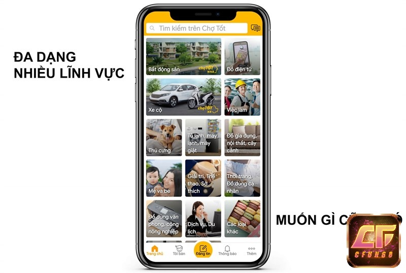 Chợ có đa dạng sản phẩm thuộc nhiều lĩnh vực khác nhau.