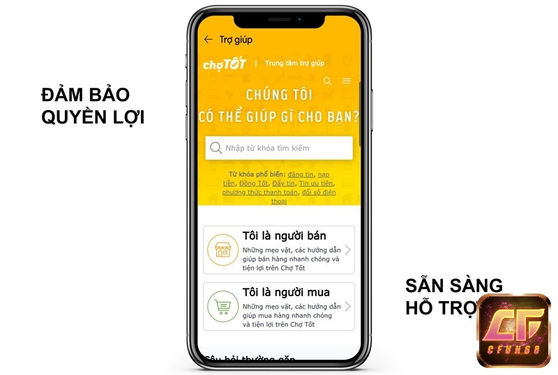 Quyền lợi người mua người bán được Chợ Tốt bảo đảm