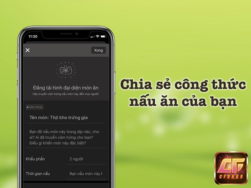 Có thể chia sẻ món ăn của chính bạn đến với cộng đồng Cookpad